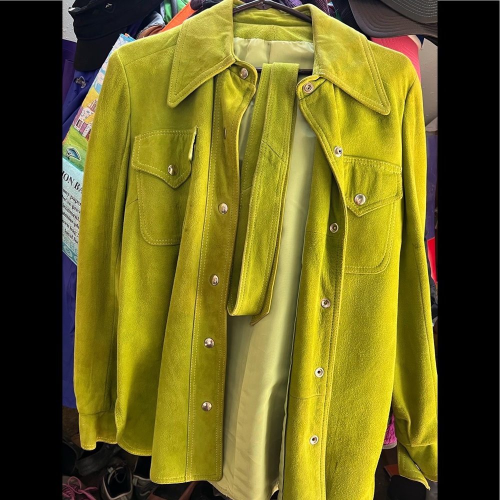 Pistachio Leather jacket